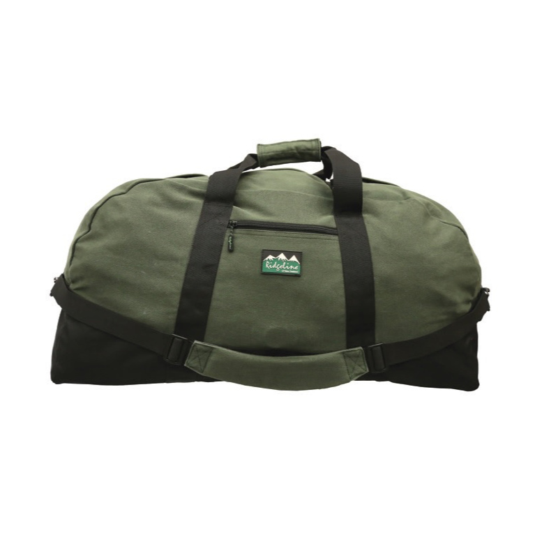 green duffel bag