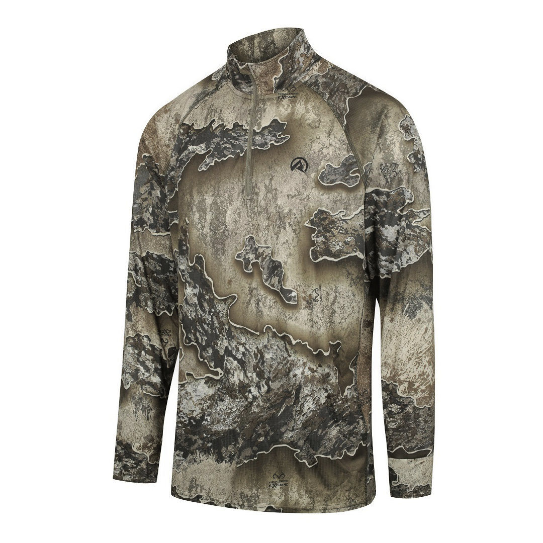 Ridgeline Mens Performance Zip Top - Realtree Excape