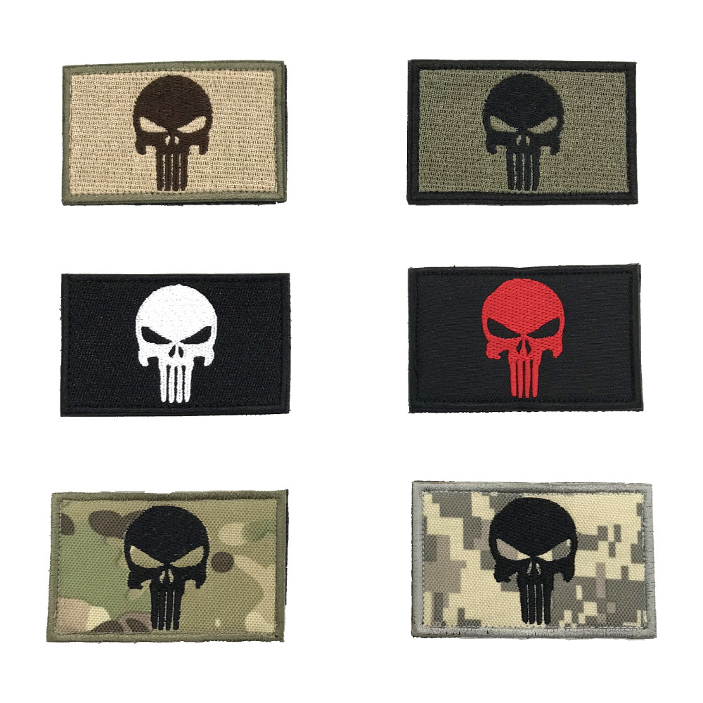 Titan One Europe Camo Punisher Skull Military Morale Patch 