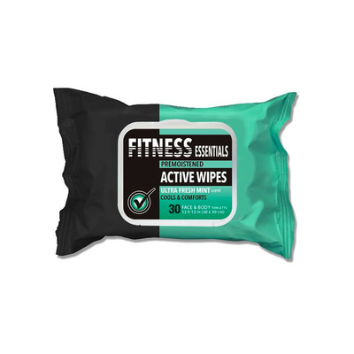 Fitness Essentials Active Wipes 30 Pack