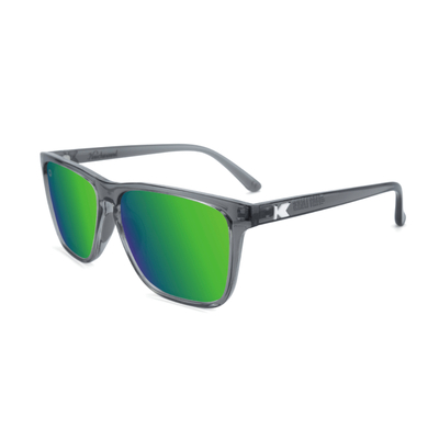 Fast Lanes Sport Sunglasses - Clear Grey/Green Moonshine