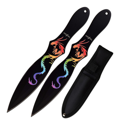 Perfect Point Rainbow Dragon Throwing Knife Set - 2 Piece