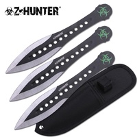 Z-Hunter Zombie Throwing Knife 3 Piece Set - Black