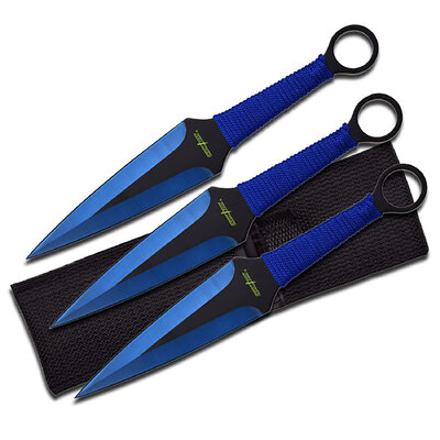 Perfect Point Blue Dagger Throwing Knife Set