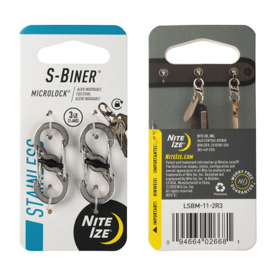 S-Biner MicroLock 2 Pack - Silver