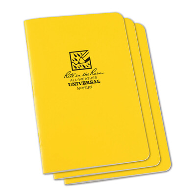 Field Flex Stapled Notebook - 3 Pack Yellow