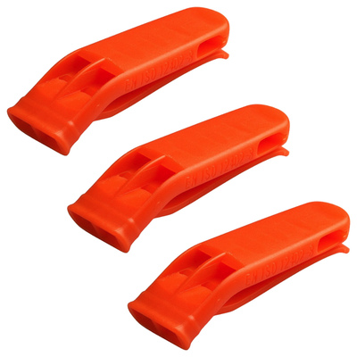 Ziptac Orange Survival Whistle - 3 Pack